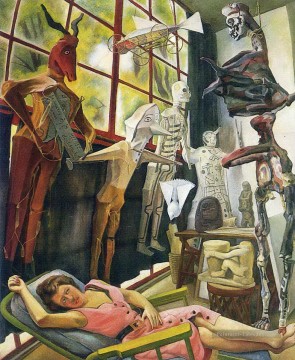  Rivera Art - le studio du peintre 1954 Diego Rivera